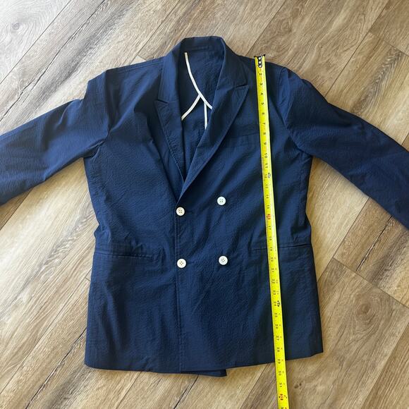 BEAMS Men's Double Breasted Blazer Size XL In Navy - Picture 3 of 6